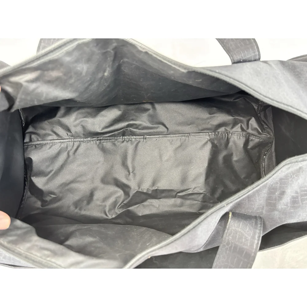 Carlos Falchi Sport Black travel tote Duffle Bag overnight weekender